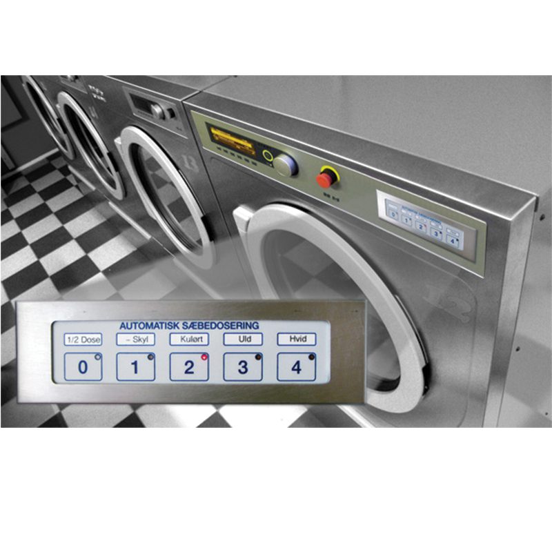 Folietastatur til valg af doseringsprogram til tøjvaskemaskinen