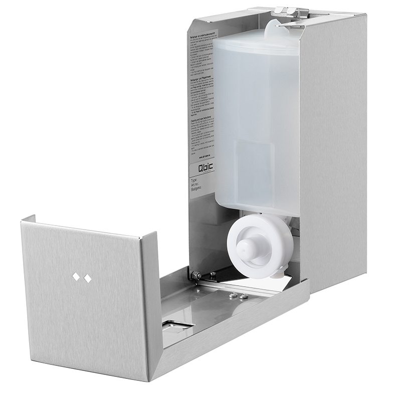 Qbic sæbedispenser i rustfri stål med skumpumpe